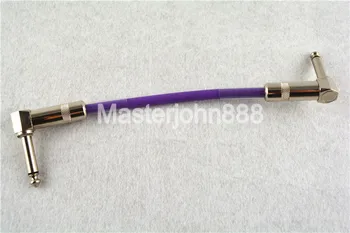 Joyo CM-11 6 Packs Farverige Elektrisk Guitar Patch kabel Kabler 6,35 mm Metal, Vinklet 10 cm For Elektriske Guitar-Effekt-Pedaler