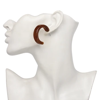 JUJIA mode harpiks øreringe Kvinder mode øreringe HOOP øreringe til kvinder statement øreringe piger harpiks smykker engros