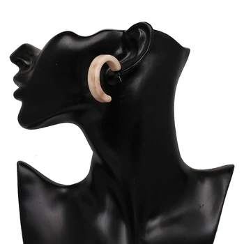 JUJIA mode harpiks øreringe Kvinder mode øreringe HOOP øreringe til kvinder statement øreringe piger harpiks smykker engros