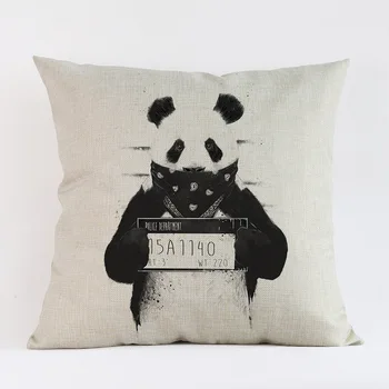 Jul elsker Pandaer, Joker Boksning Panda pudebetræk Søde Dyr mønster hjem sofa dekoration pudebetræk