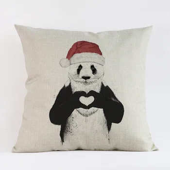 Jul elsker Pandaer, Joker Boksning Panda pudebetræk Søde Dyr mønster hjem sofa dekoration pudebetræk