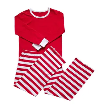 Jul Familie Matchende Tøj, Pyjamas Sæt Voksne Kvinder Mænd Rød Grøn Stribet Nattøj Nattøj Langærmet Tøj Sæt