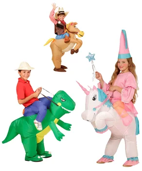 Jul Karneval Kostume Dyr Kostumer Oppustelige Dinosaur Cowboy Unicorn Kostume til Børn Dag Purim Halloween for Børn