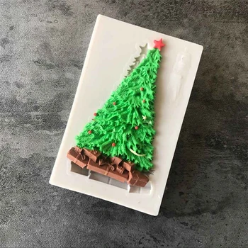 Jul Serien Træ Silikone Fondant Skimmel Jelly Candy Cookies, Kiks Af Kage Dekoration Bagning Værktøjer