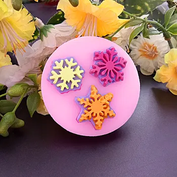 Jul Snowfake Snemand Formede Silikone Formen Kage Dekoration Fondant cookies værktøjer 3D Silikone Forme Gumpaste Slik
