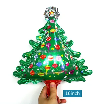 Julepynt Balloner 10stk 16tommer juletræspynt Til Home Party Supplies Bolden Snemand Folie Globos luftfyldte