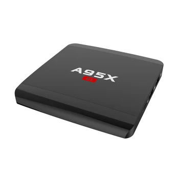 JUSHENG A95X Android TV Box med RK3229 Penta-Core CPU Android 6.0 4K*2K Super HD video 1GB DDR RAM 8GB Streaming Midea Afspiller