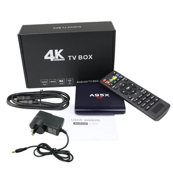 JUSHENG A95X Android TV Box med RK3229 Penta-Core CPU Android 6.0 4K*2K Super HD video 1GB DDR RAM 8GB Streaming Midea Afspiller