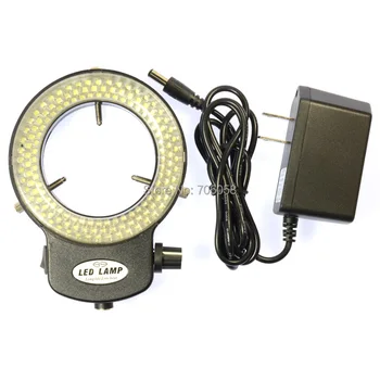Justerbar 144 LED-Ringen Lys-lampe Lampe For Industrien Stereo-Mikroskop Digital Kamera Lup med AC-strømadapter