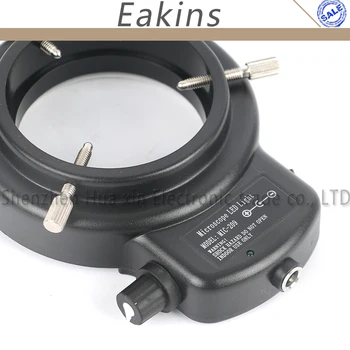 Justerbar 6500K 144 LED-Ringen Lys-lampe Lampe For Industrien Stereo-Mikroskop Objektiv Forstørrelse 110V-240V Adapter