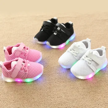 JUSTSL Nye børn fashion sneakers baby buksetrold bløde bund åndbar kids sports sko, casual sko til drenge piger