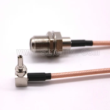 JX RUS Lager 100pcs F til CRC9 kabel F hun til CRC9 højre vinkel RG316 Pigtail kabel-15cm for Huawei 3G/4G USB-Modem