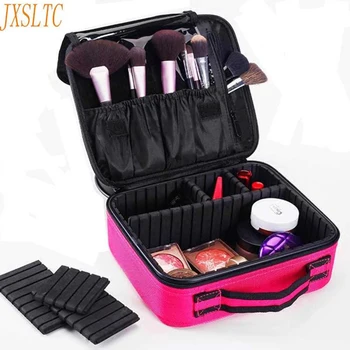 JXSLTC Neceser Professionel Makeup Kosmetik taske Organizer kvinder Rejser Gøre op Tilfælde stor Kapacitet Kosmetik Kufferter for makeup