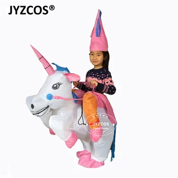 JYZCOS Oppustelige Dinosaur Kostumer til Børn Piger Drenge Unicorn Cowboy Pokemon Pikachu T-Rex Fancy Kjole Purim Cosplay Halloween