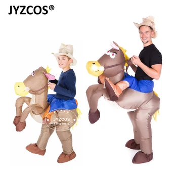 JYZCOS Oppustelige Dinosaurus-Kostume til Børn Voksne Sprænge T-Rex Unicorn Cowboy sumobryder Dragt Cosplay Purim Halloween, Karneval