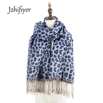 Jzhifiyer YX300 høj kvalitet tørklæder leopard mode, sexet, street style varm Akryl sjaler til kvinder sjaler mujer bufandas