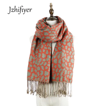 Jzhifiyer YX300 høj kvalitet tørklæder leopard mode, sexet, street style varm Akryl sjaler til kvinder sjaler mujer bufandas