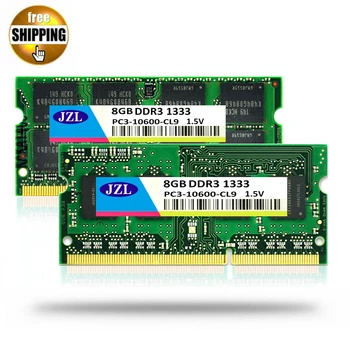 JZL DDR3 1333MHz PC3-10600 / PC3 10600 DDR 3 1333 MHz 8GB 204-PIN-1,5 V CL9 SODIMM Memory Module Ram SDRAM for Laptop / Notebook