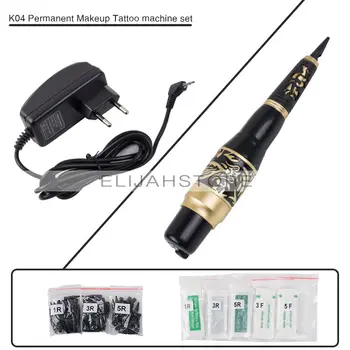 K04 Øjenbryn Tatovering Maskiner kits Micrbalding Permanent Makeup Pen Maskiner Sæt med 50 Nåle Tips EU-eller US-Stik