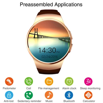Kaimorui Smart Ur Passometer Overvåge puls Støtte Smartwatch til IOS Android Bluetooth Smart Ur