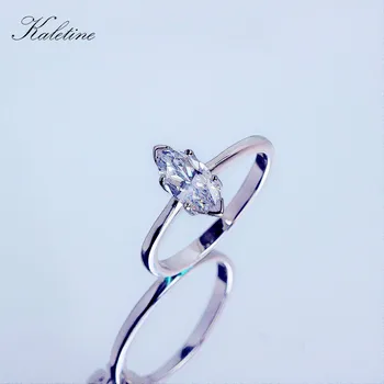 Kaletine 925 sterling sølv ring Marquise cut cubic zirconia for kvinde smykker engagement KLTR015