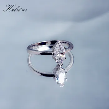 Kaletine 925 sterling sølv ring Marquise cut cubic zirconia for kvinde smykker engagement KLTR015