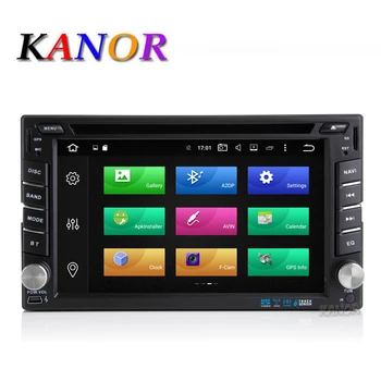 KANOR Android 8.0 32G Octa Core 2 4G Din Universal Bil DVD-Video Afspiller Med GPS-Navigation, Bluetooth, Mms-WIFI USB-SD-Kort
