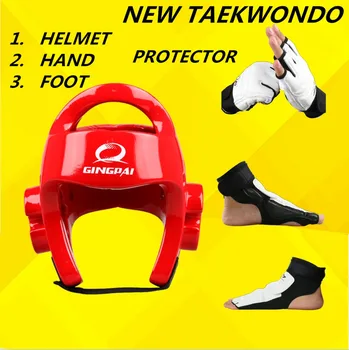 Karate Sanda Hjelm Taekwondo, Kickboxing Hoved Gear vagt Hovedbeklædning Taekwondo Handske, der Kæmper Side Protector TKD Fod Protector KTA