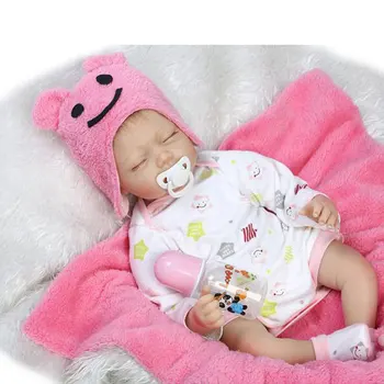 Kawaii 22inch Tvillinger Baby Dukke Silikone Reborn Dukke 55CM BeBe Genfødt Naturtro Realistisk Baby i Live Dukke For Kids Fødselsdag Gave
