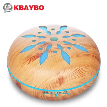 KBAYBO Luft Luftfugter Æterisk Olie, Aroma Diffuser Lampe Aromaterapi Elektriske 550ml Aroma Diffuser Tåge Kaffefaciliteter for Hjem-Træ