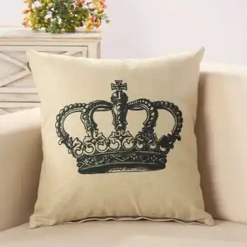 KEEP CALM AND CARRY ON Pudebetræk Hjem Dekorative Sofa Pude Søde sædehynde Crown