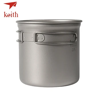 Keith Ren Titanium Potter Sæt Camping Køkkengrej, Service, ik Picnic Kogning Sæt Skålen Pot Pan Udendørs Rejse Vandring Komfur