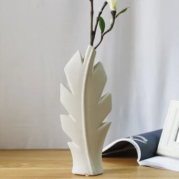 Keramik Vase Bryllup Dekoration Værelses Stue Blad Blomstervaser Desktop Tapet Blomster Ornament