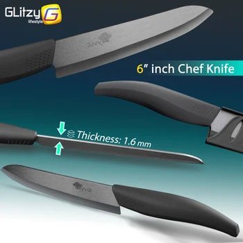 Keramisk Kniv 3 4 5 6 tommer Zirkonia køkkenkniv + Skrællekniv + Indehaveren Sæt Sort Blade Kok Frugt Nytte Madlavning Knive Cuter