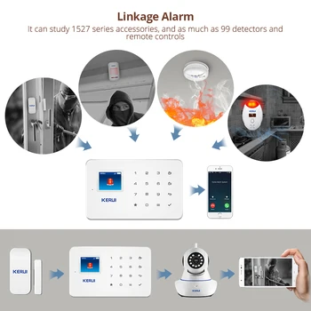KERUI G18 TFT Touch Trådløse GSM Alarm IOS/Android APP Control Hjem Indbrudstyv Security Protection Alarm System