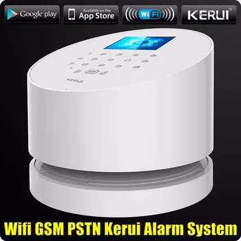Kerui W2 WiFi GSM PSTN RFID Hjem Sikkerhed Alarm System Lavt batteri Indikation TFT farve skærm ISO Android App