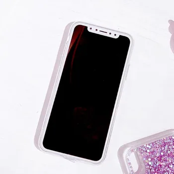 Kerzzil Luksus Bling Glitter cover til iPhone X Slik Skinner Pulver Pailletter Sager til iPhone X Blød Silikone Telefon Dække Coque