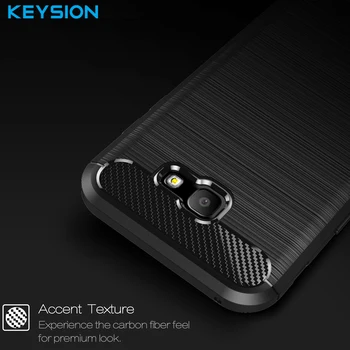 Keysion Phone Case For Samsung Galaxy A5 2017 A520 Dække Hybrid Rustning Robust Carbon Fiber Børstet TPU Cover Til A520 etui