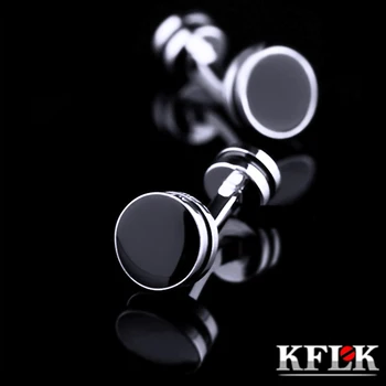 KFLK 2017 Luksus skjorte, manchetknapper for herre Mærke manchet knapper mode cuff links Høj Kvalitet, Sort gemelos abotoaduras Smykker