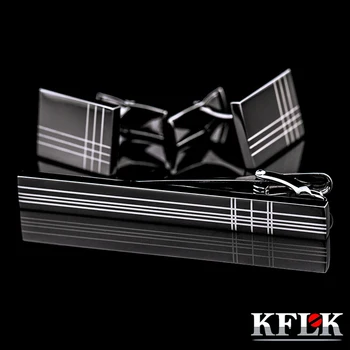 KFLK Høj Kvalitet Cuff links slips klip for slipsenål, for slips barer manchetknapper, slips klip, sæt Gratis Fragt 2017 Nye Ankomst