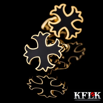 KFLK smykker 2018 skjorte, manchetknapper for herre Mærke cuff-knappen bryllup cuff links af Høj Kvalitet Golden abotoaduras Smykker