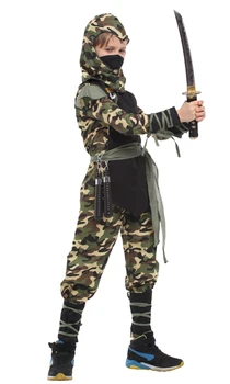 Kids Halloween Cosplay Kostumer Dreng Kostumer Camouflage Ninja Udklædte Børn Naruto Cosplay