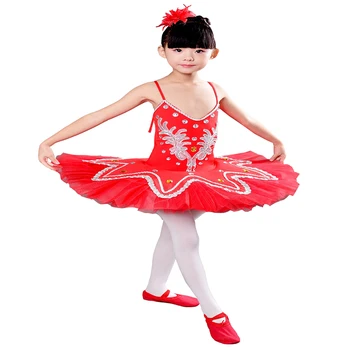Kids' Professionel Ballet Kostume Piger' Swan Lake Ballet Kostume Børn Ballerina Kjole Hvid Blå Pink