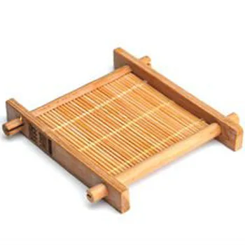 Kinesisk Kung Fu Te-Sæt I Bambus Te Kopper Pad Kungfu Bambus Te Coaster Kopholder Te Naturligt Materiale