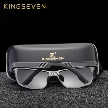 KINGSEVEN 2018 Originale HD Polariserede Solbriller Mærke Aluminium Magnesium Spejl Mænd Sport Kørsel Briller, Beskyttelsesbriller Oculos De Sol