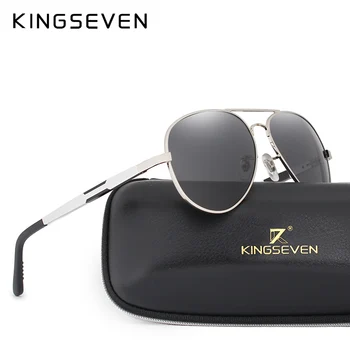 Kingseven Aluminium Magnesium Guld Fashion Polariseret Linse Solbriller Mænd/Kvinder Kørsel Spejl Solbriller Point Mandlige Oculos 7170