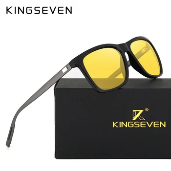 KINGSEVEN Nye Night Vision Solbriller Mænd Brand Designer Mode Polariseret Nat Kørsel Forstærket Lys På Regnfulde Overskyet, Tåge Dag