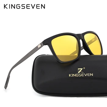 KINGSEVEN Nye Night Vision Solbriller Mænd Brand Designer Mode Polariseret Nat Kørsel Forstærket Lys På Regnfulde Overskyet, Tåge Dag