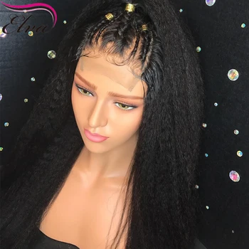 Kinky Lige Lace Front Wig-150% Tæthed Menneskelige Hår Blonder Foran Parykker Med Baby Hair 13x6 Brasilianske Remy Hår Paryk Pre Plukket