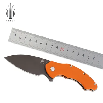 Kizer jagt kniv overlevelse knive nye særlige grå blade Skalle flipper kniv udendørs camping værktøjer